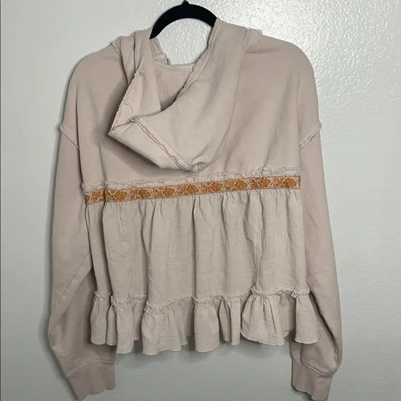 FREE PEOPLE | HARRY SWEATSHIRT | PINK CHAMPAGNE XS - Picture 3 of 5
